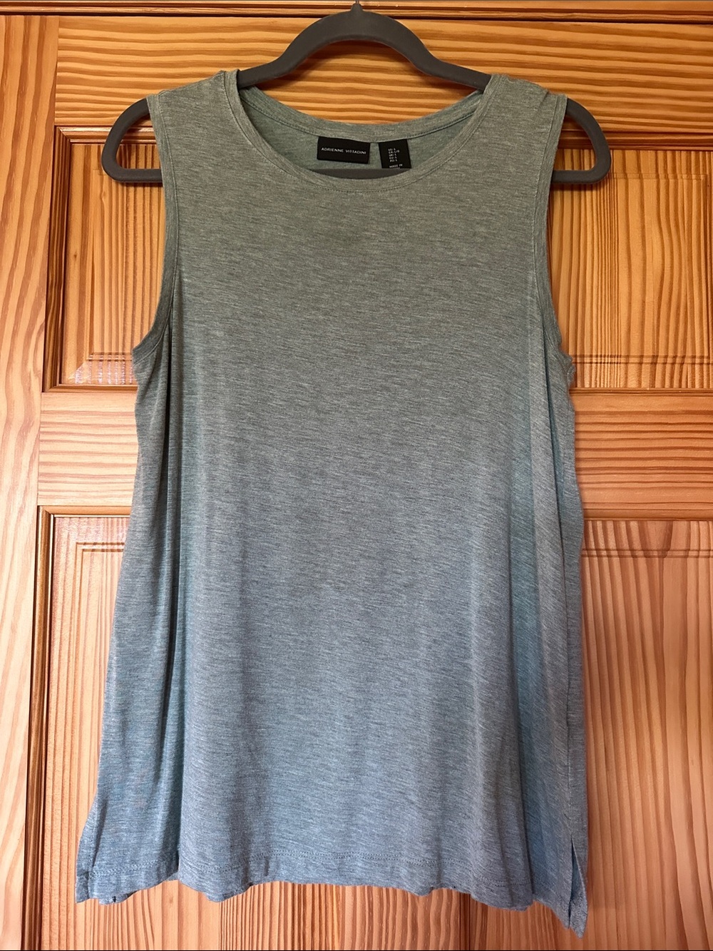 Adrienne Vittadini Lt Green Sleeveless Swing Tank Top NWOT